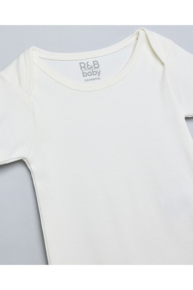 طقم من 3 بدلات جسم سادة بأكمام قصيرة - 3