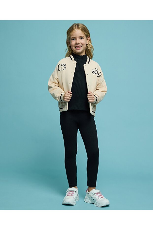جاكيت مطرز بشخصية هيلو كيتي مع إغلاق بأزرار - 1