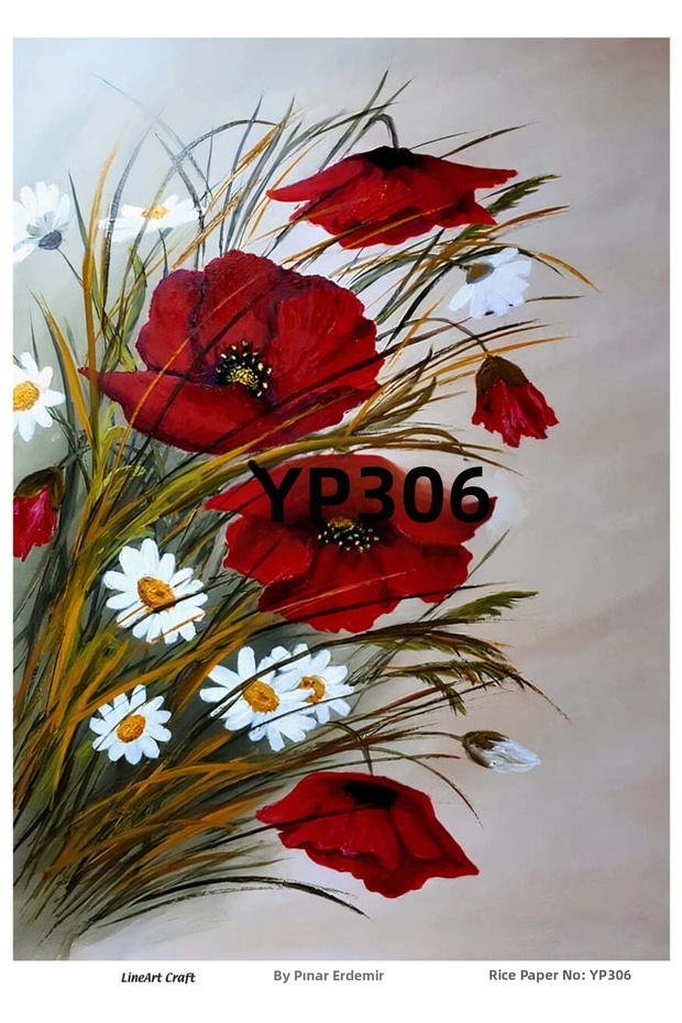 Brass Patterned Lineart Decopage Paper - No:Lyp306