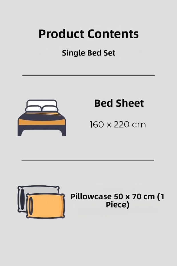 طقم غطاء لحاف مفرد بأزرار 100% من القطن - 4