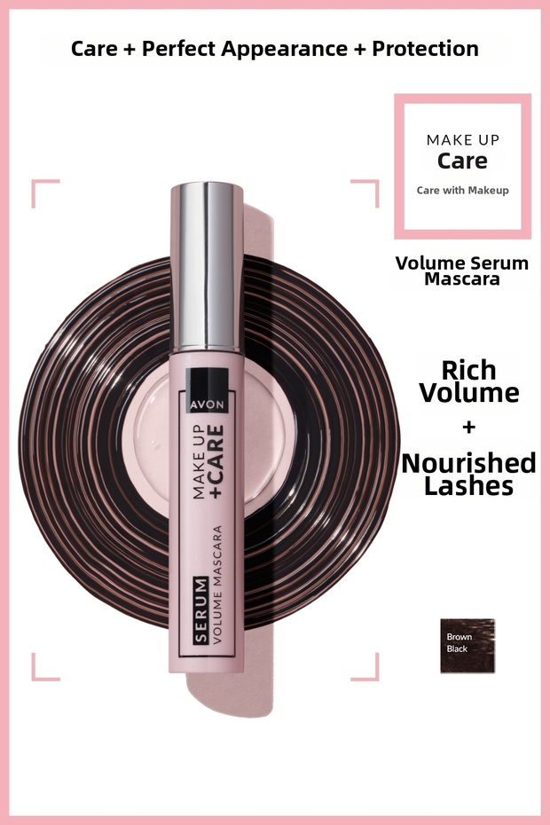 Make up + Care Volumizing Serum Mascara-Brown Black 10ml