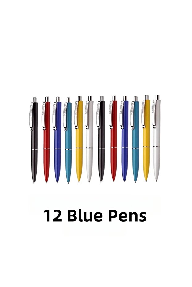 K15 Top-Press Ballpoint Pen - Set of 12 (Blue Color Writer)