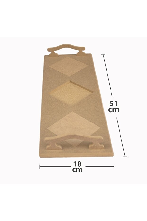 T781 3-Piece Snowy Tray, Paintable Wooden Mdf Tray