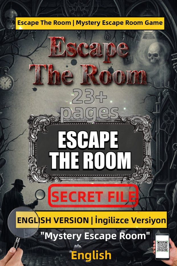 Escape the Room Game English Murder Mystery Case File | English Detective Escape Room Game