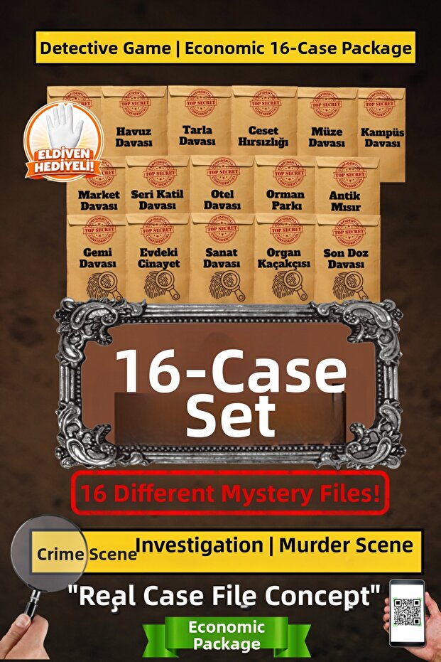 لعبة المحققين: حلقات م Murder Mysteries | 16 لعبة صندوقية غامضة مختلفة من نوعها، مجموعة ميجا إيكونوميك كيس جيمز