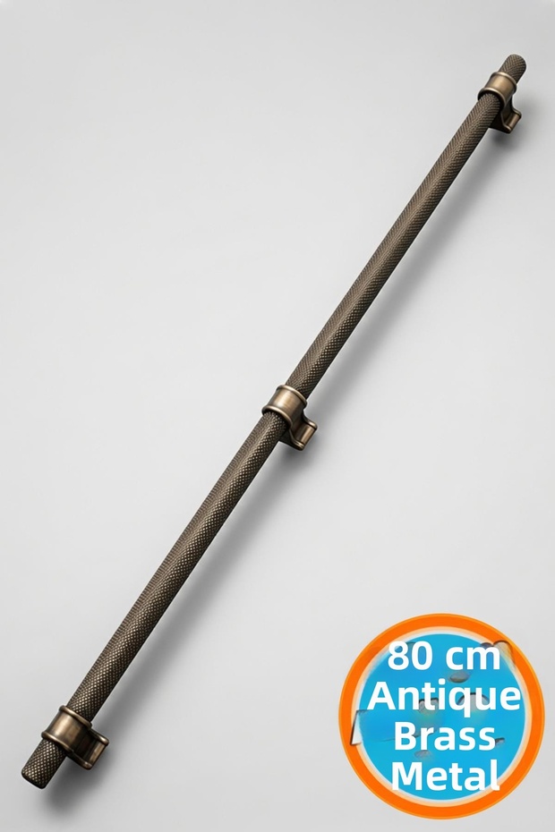 Metal Handle 800 mm Serrated Pattern Furniture Drawer Kitchen Cabinet Cupboard Handles Handle Antique Yellow 80 cm