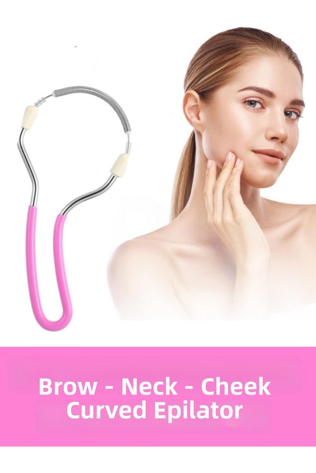 Mustache Removal Spring Epilator – Practical Solution Without Wax for Eyebrow Facial Hair Removal Smooth Cheek Skin