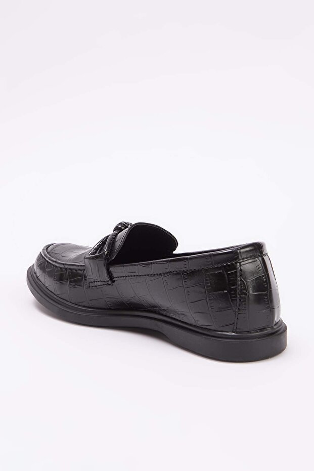Siyah Fiyonklu Kadın Loafer Ayakkabı TAKSS26LA00004 - 12