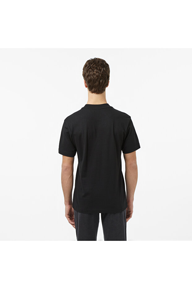 Erkek Relaxed Fit Bisiklet Yaka Siyah T-Shirt - 2