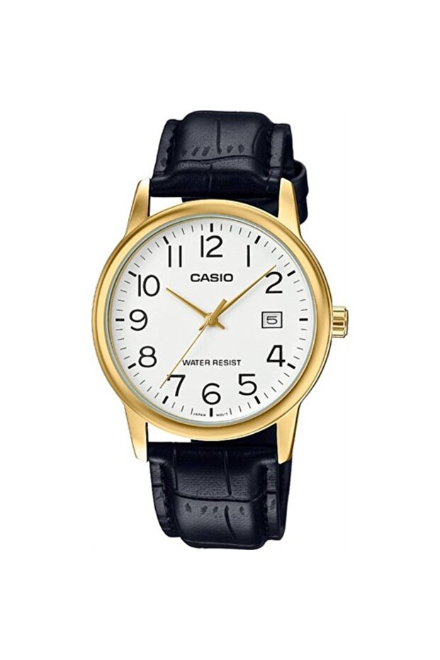 MTP-V002GL-7B2UDF Quartz Deri Siyah Beyaz Kadran 37 mm Erkek Kol Saati - 1