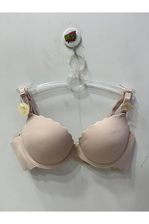 Women's Push up Laser Cut Hand Supported Light Mink Bra