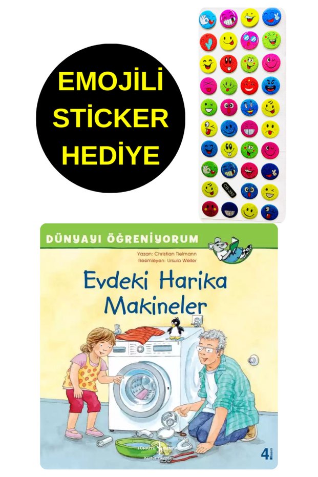 Emoji Sticker Gift - Preschool Illustrated Books - EVDEKİ HARİKA MAKİNELER