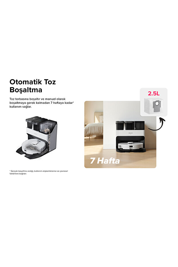 S7 Max Ultra Akıllı Robot Süpürge Beyaz - 6