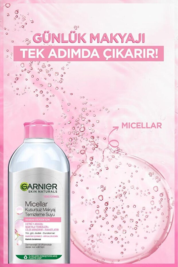 Micellar Hassas Ciltler Kusursuz Makyaj Temizleme Suyu 400 ML - 4