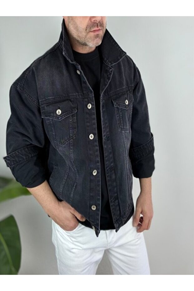 Ludowear Men's Denim Jacket Black