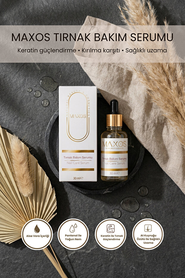 Maxos Hidrolize Keratin & Doğal Kökenli Bitki Özleri içeren Güçlendirici & Besleyici Tırnak Serumu 30ml