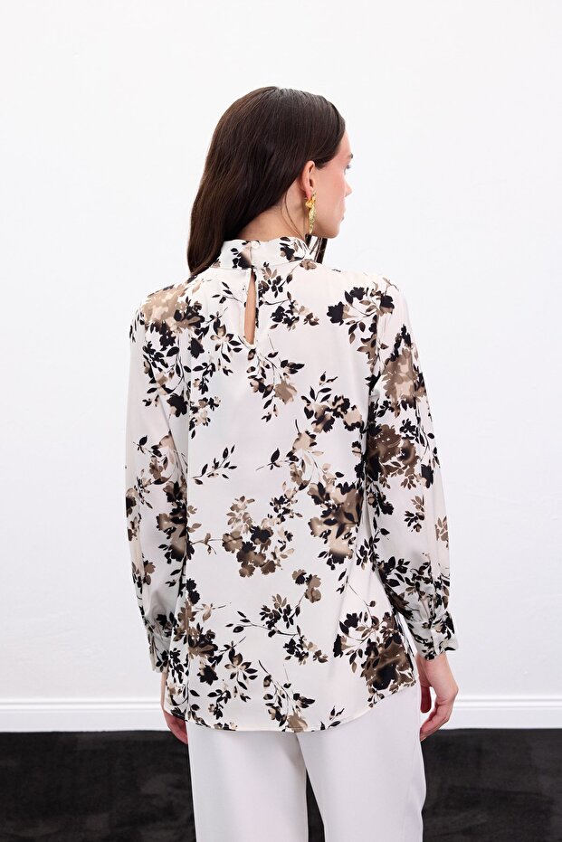 Dik Yaka Bluz - Haki - 7