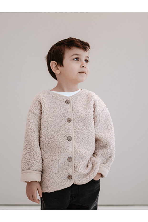 Teddy Çocuk Ceket - Bej - 1