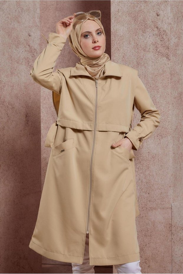 TRENCH COAT 10882 WITH TIE DETAIL