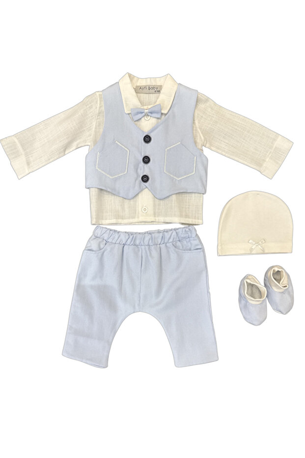 Little Gentleman 5-Piece Newborn Set – Blue