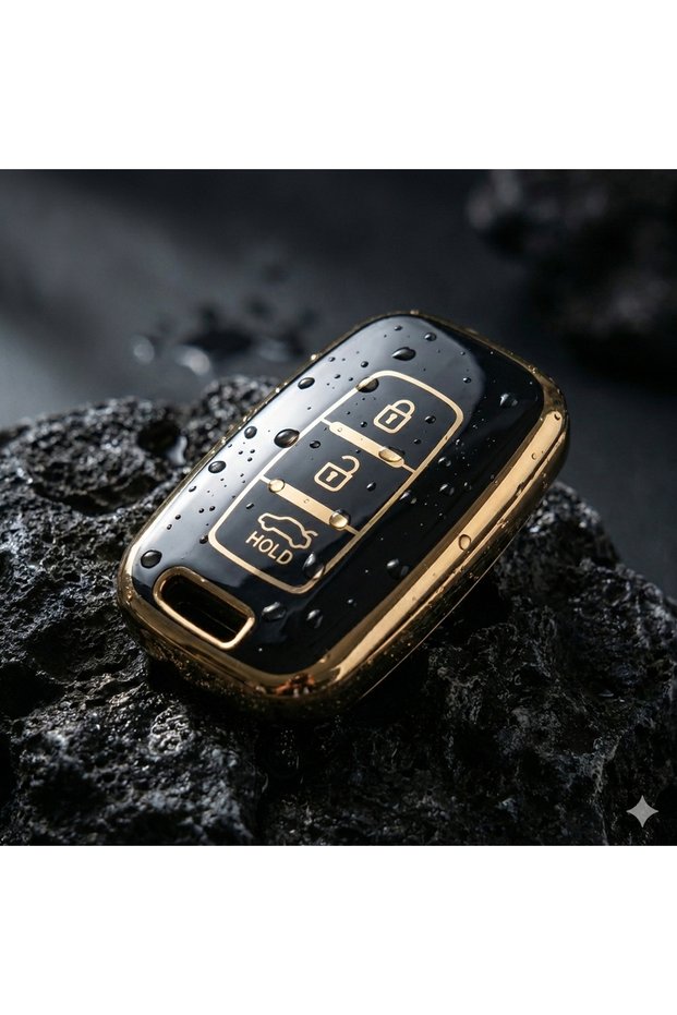 Tucson Santa Fe I30 Ix35 3 Button Smart Nano Key Case Cover - Black