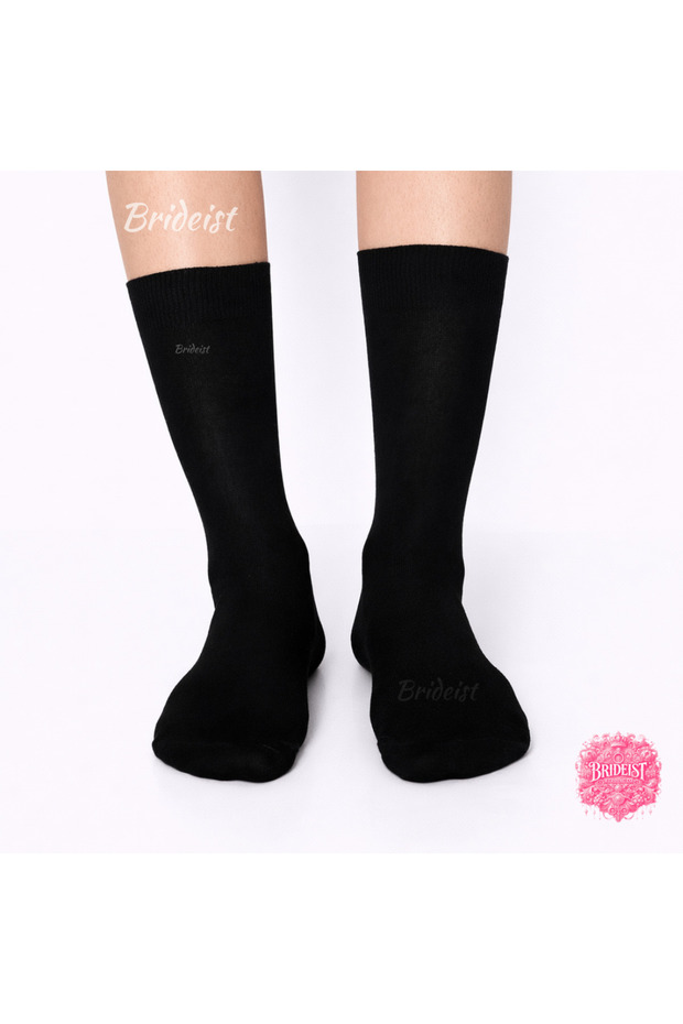 Men's 100% Bamboo Perfumed Black Tennis Socks | Sweat-Absorbent Uv-Blocking Soft Stitch-Free Washed Socks