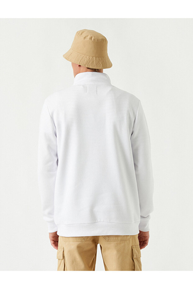 Half Zipper Basic Sweatshirt - 4