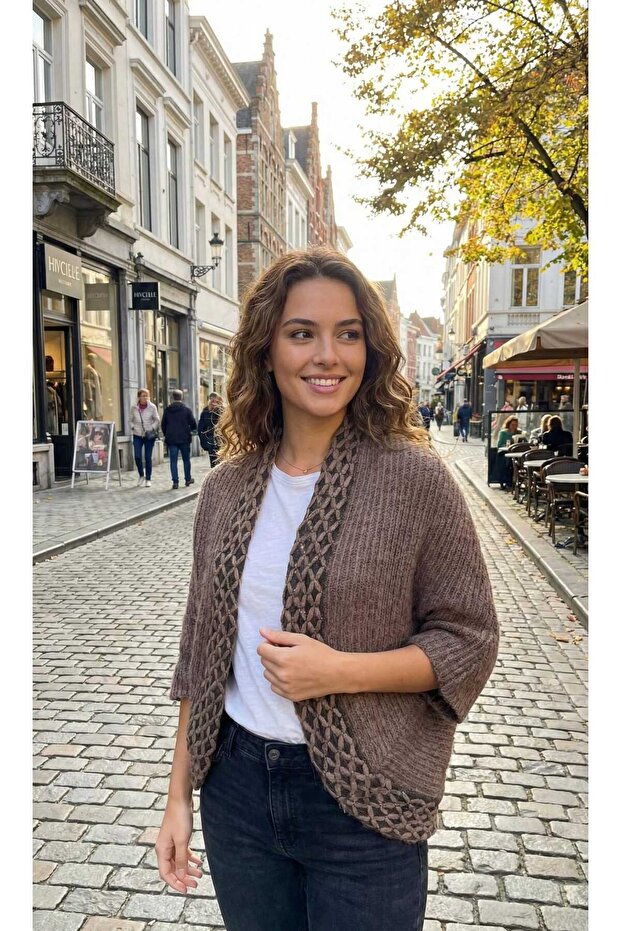 Zarafet Örgüsü Triko Panço - 1