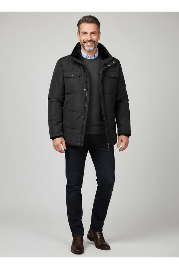 Gri Su itici kalın kaban - 3