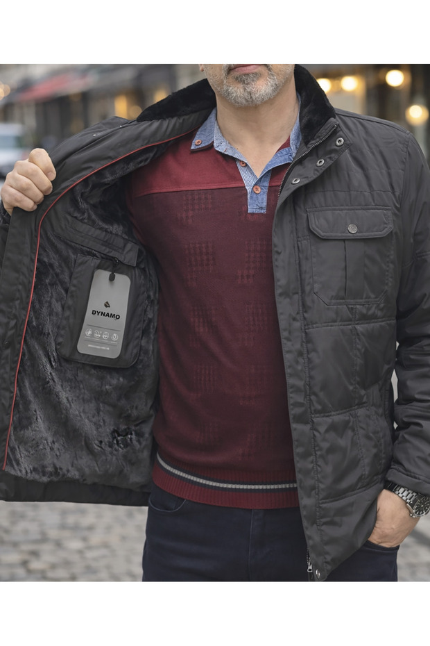 Gri Su itici kalın kaban - 9