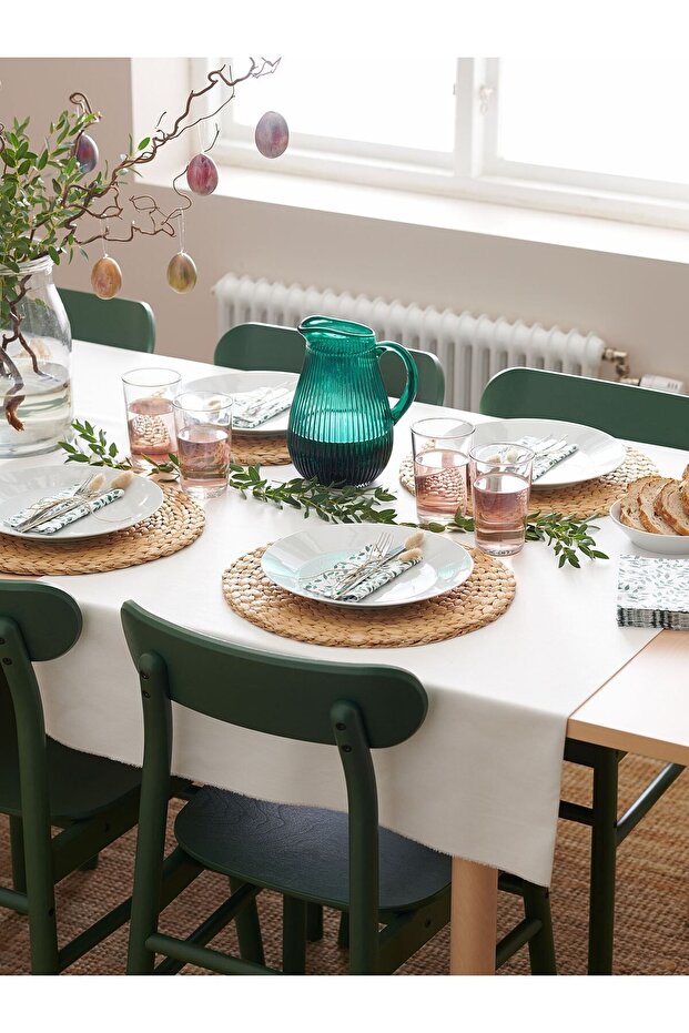 RÖNNINGE Ahşap Sandalye, Yeşil Renk 1 Adet - 3