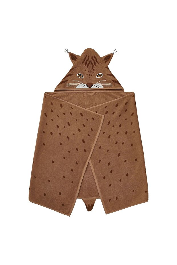 Children's Bath Towel, Brown, 70X140 Cm, with Hood
