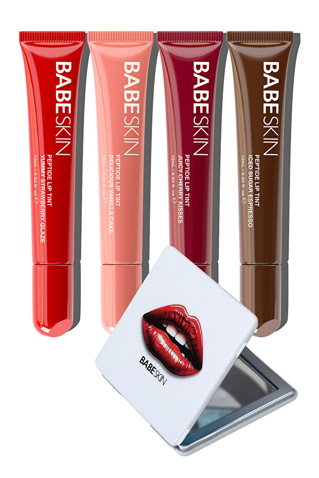 Lip Care Lip Balm Set | Vanilla | Espresso | Cherry | Strawberry | Moisturizing, Brightening Tint