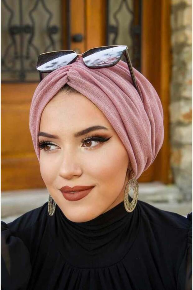 غطاء رأس برباط جاهز من Dried Rose - 3