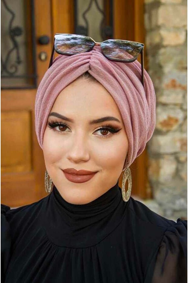 غطاء رأس برباط جاهز من Dried Rose - 2