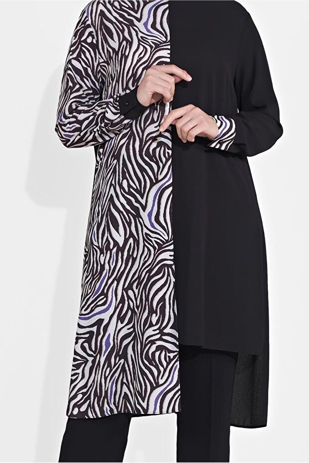 سترة منقوشة 2874 - قطع مريح - 4