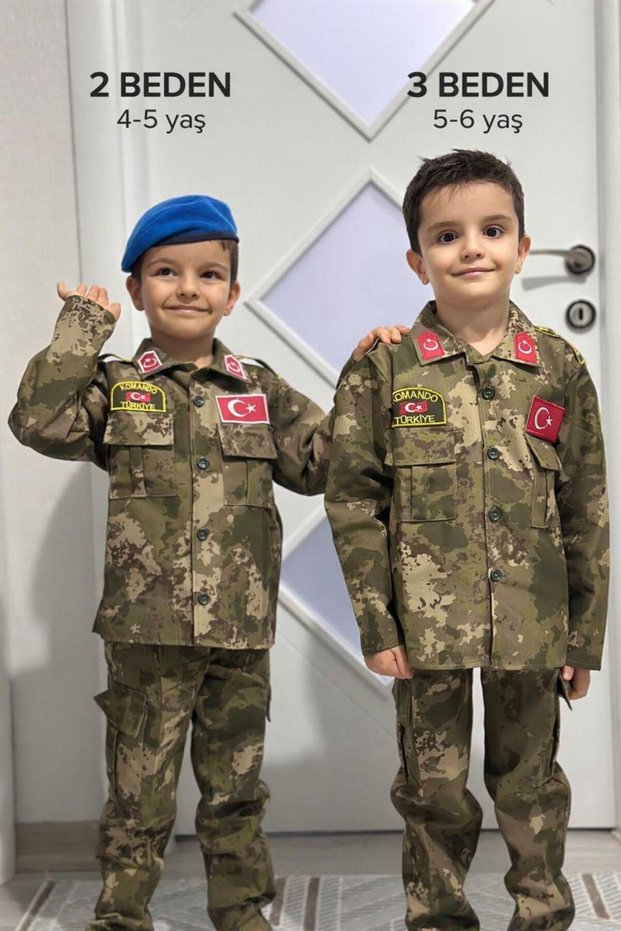 Children's Military Dress Suit (Shirt, Pants, Beret)