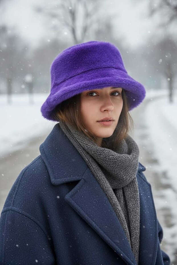 Women's Winter Plush Bucket Hat