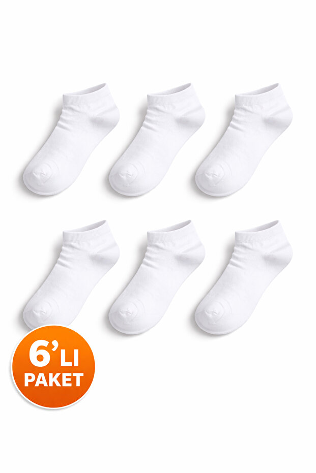 6'lı Unisex Basic Patik Çorap - 1