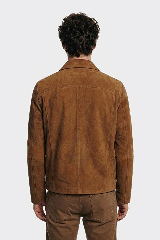 Taba Deri Erkek Ceket - 3