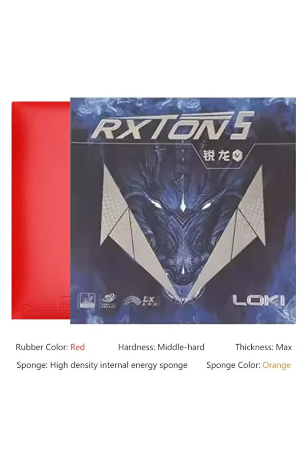 Red LOKI RXTON 5 High Elasticity Table Tennis Sticky Red Ping Pong Pips In High-density...