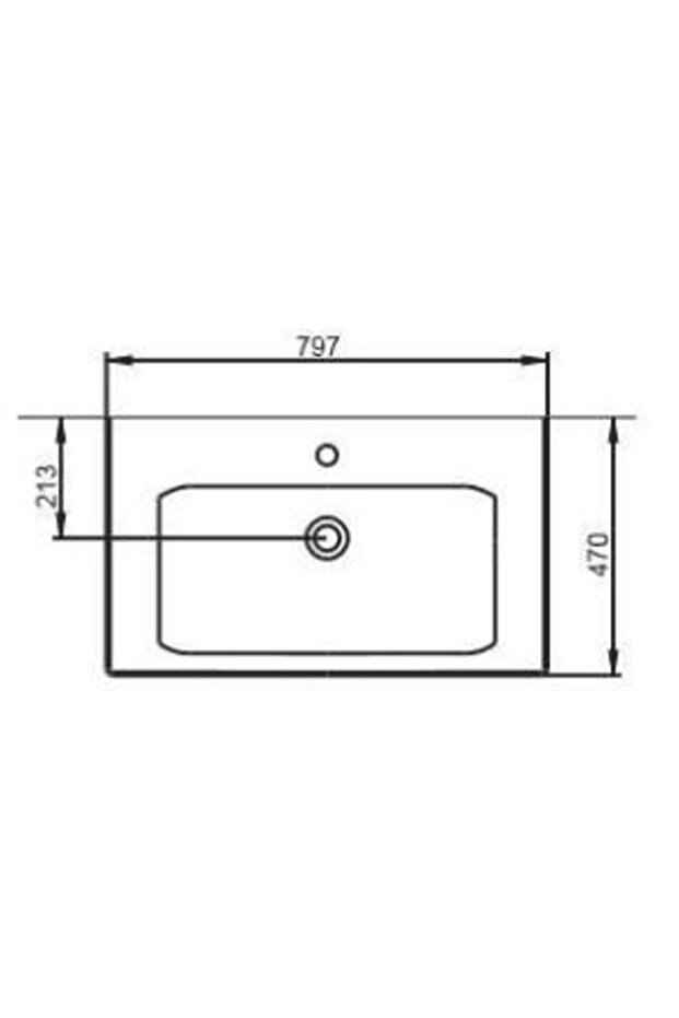 Luna Flat Lavabo 80CM - 3