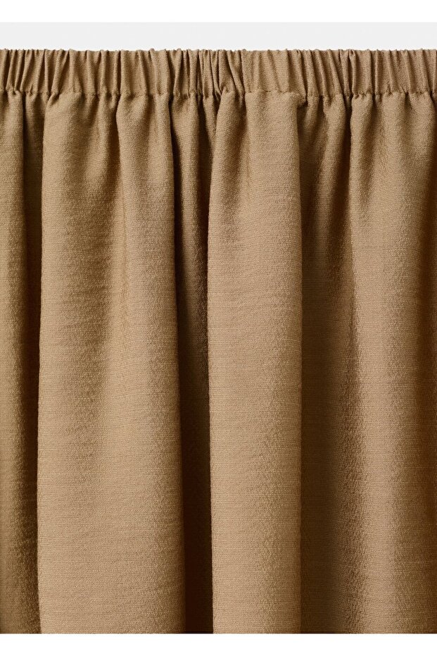 Büzgülü midi etek - 7