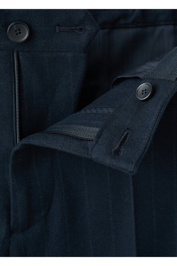 Slim fit flanel pantolon - 5