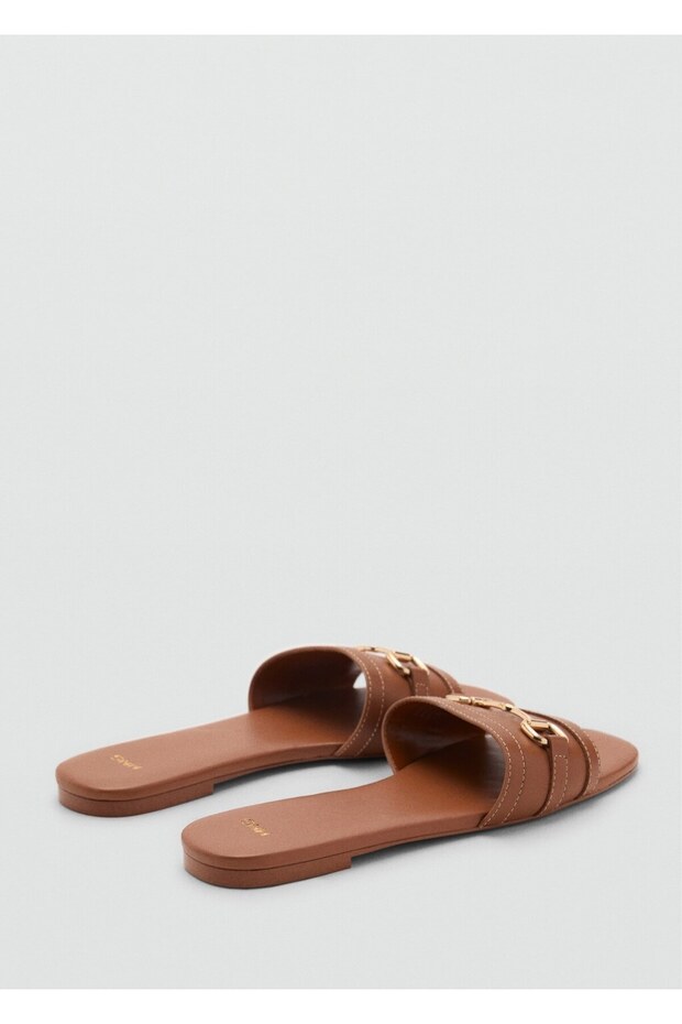 Tokalı deri sandalet - 3