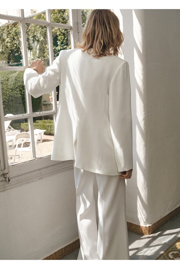 Kruvaze blazer ceket - 4