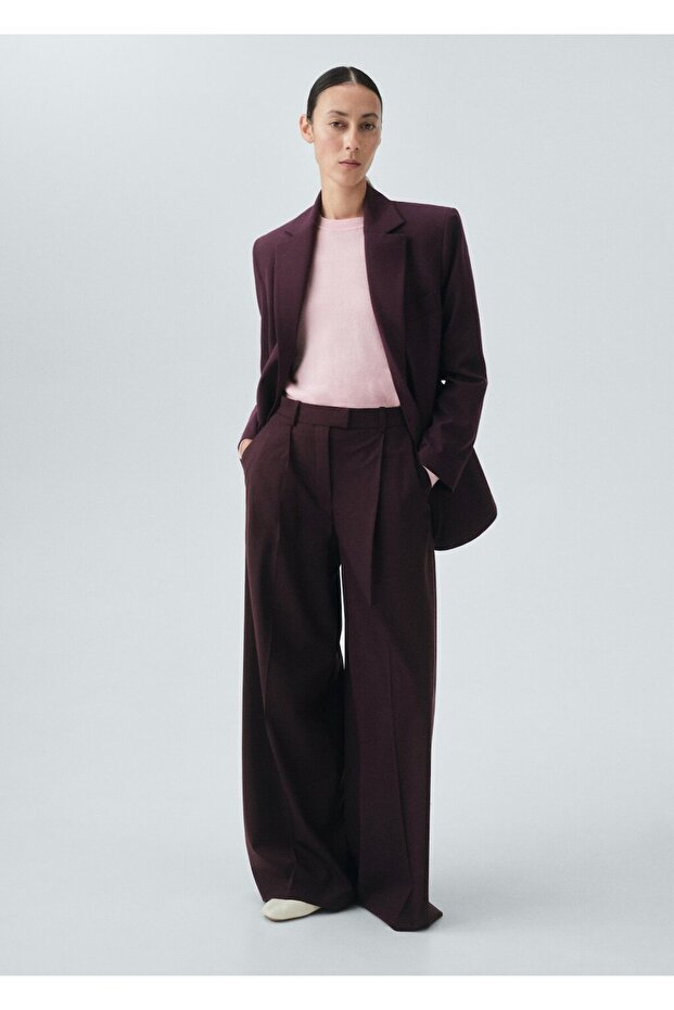 Yün karışımlı kumaş blazer ceket - 2