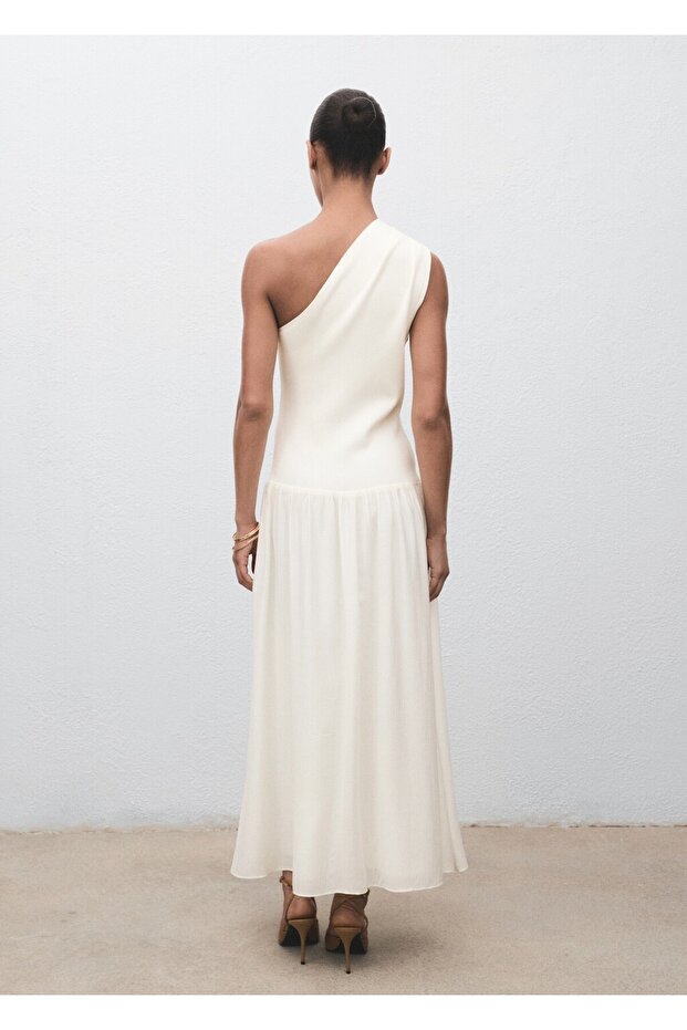 Asimetrik triko elbise - 4