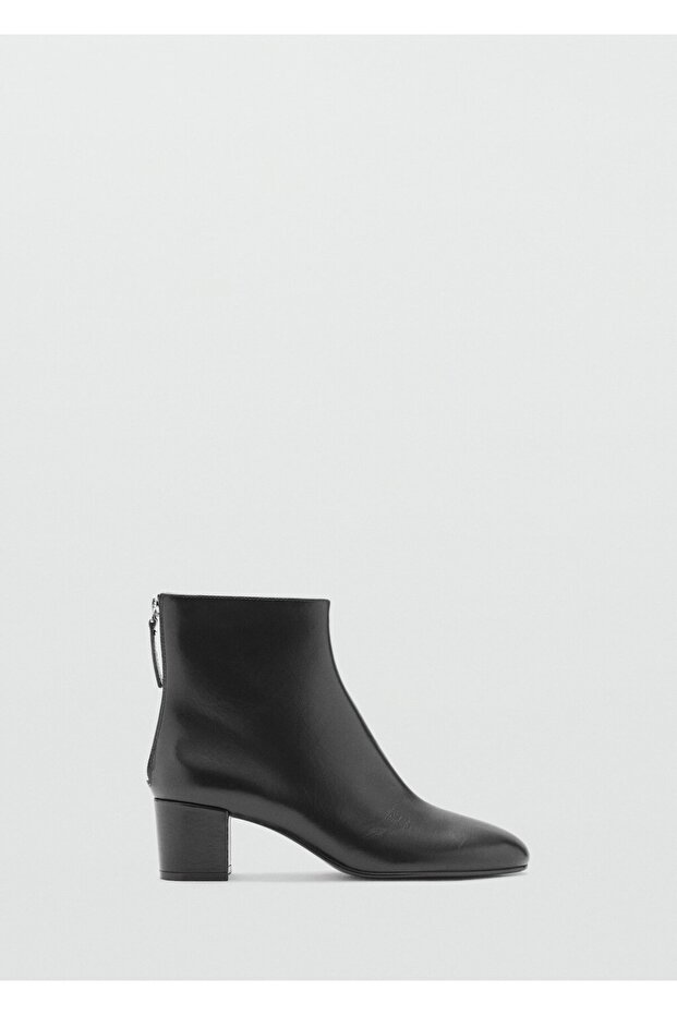 Blok topuk deri kısa bot - 3