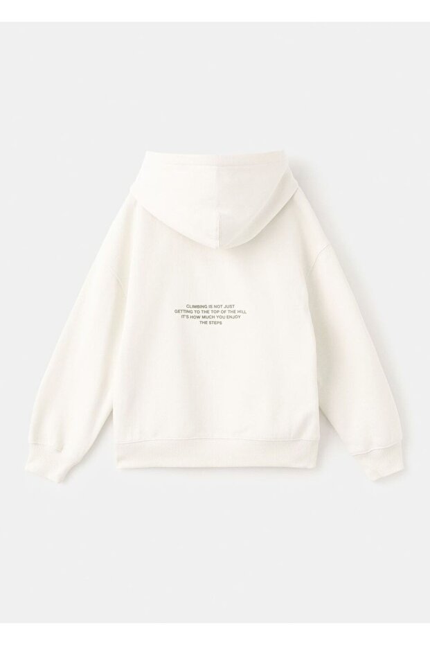 Desenli pamuklu sweatshirt - 2